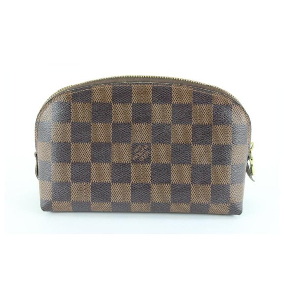 Louis Vuitton Damier Ebene Cosmetic Pouch PM Demi Ronde 99lk830s - Picture 1 of 12